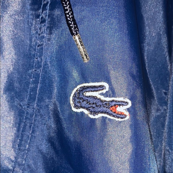 Gently Loved Lacoste Unisex Blue Windbreaker Jacket - Picture 6 of 10